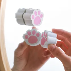 1/2Pcs Cute Mirror Cleaning Sponge Cat Paw Shape Household Cleaning Sponge Mirror Glass Wipe Kitchen Bathroom Cleaning Tool