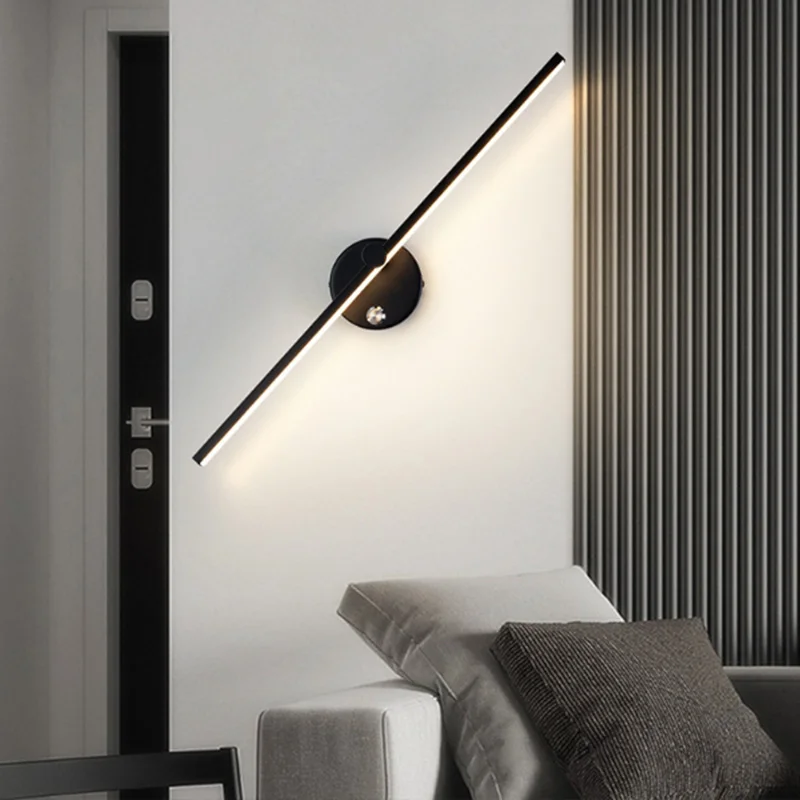 Nordic Moderne Badkamer Spiegel Voorwand Licht Led Schans Draaibare Foyer Dimmen Verlichting Home Decor Glans Met Touch Schakelaar