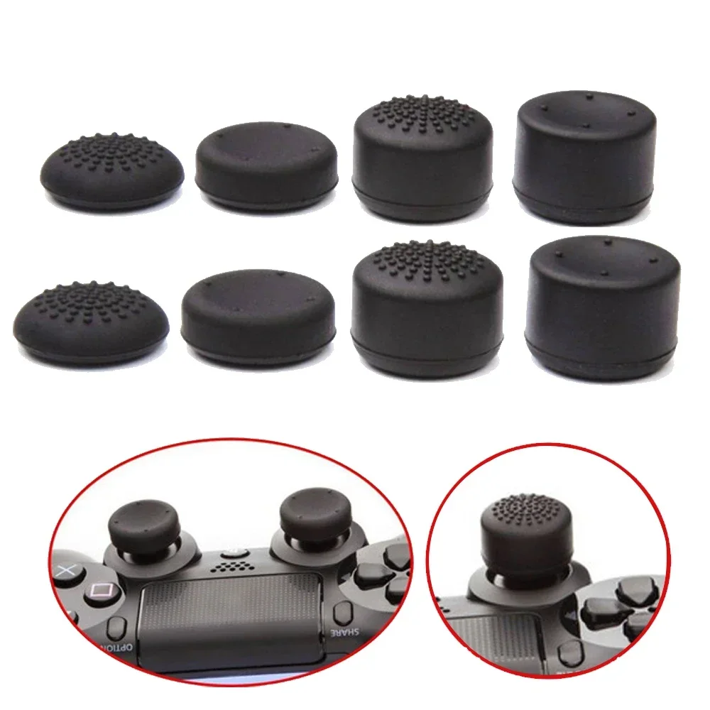 DATA FROG 8Pcs Silicone Analog Thumb Stick Joystick Grips For PS4 PS4 Slim PS4 Pro PS5 Game Controller Anti-Slip Accessories