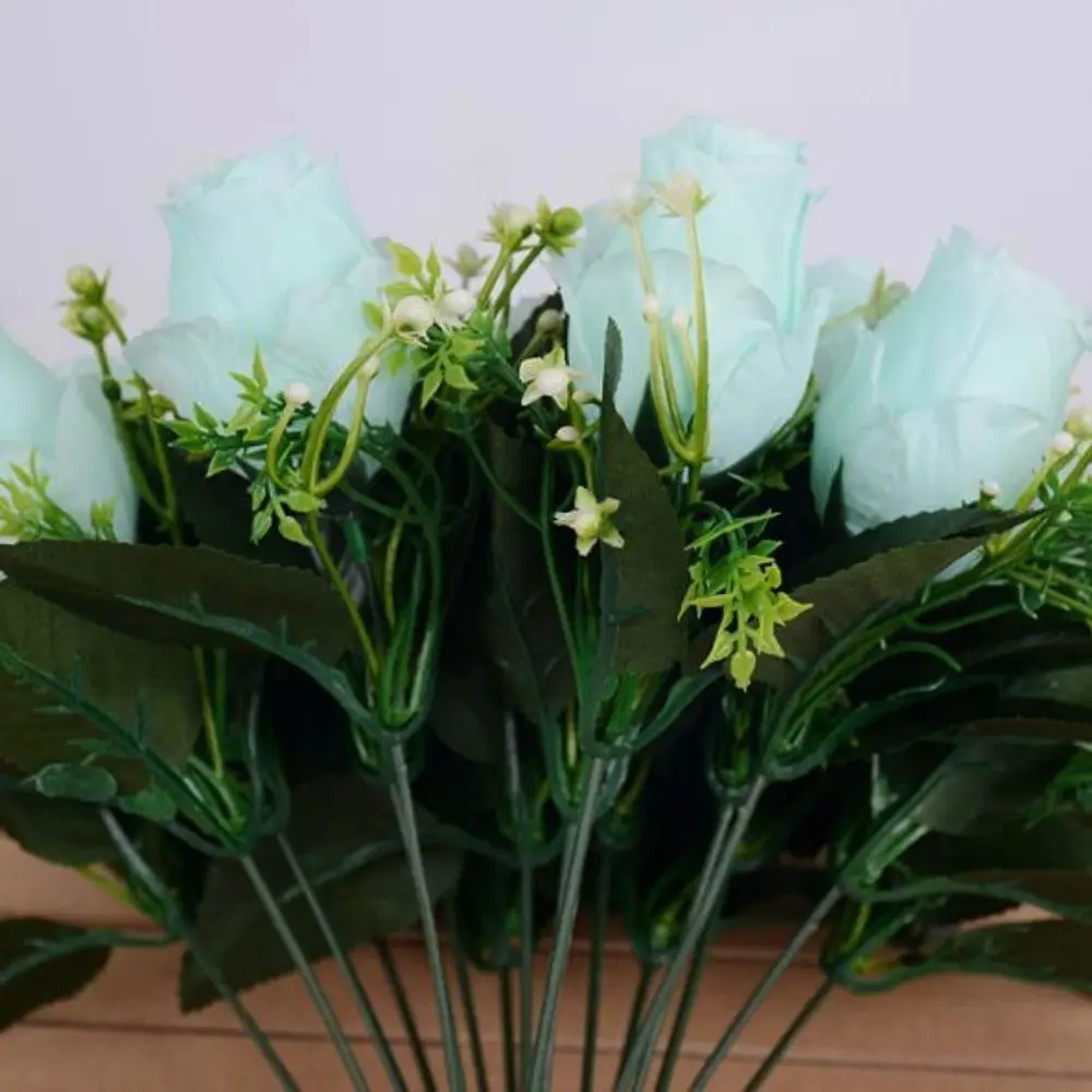 18 Köpfe Echte Glückliche Blume Mini Fotografie Foto Geschenk Valentinstag Blumen 10 Farben Natürliche Simulierte Rose Heimdekoration – Detail 6