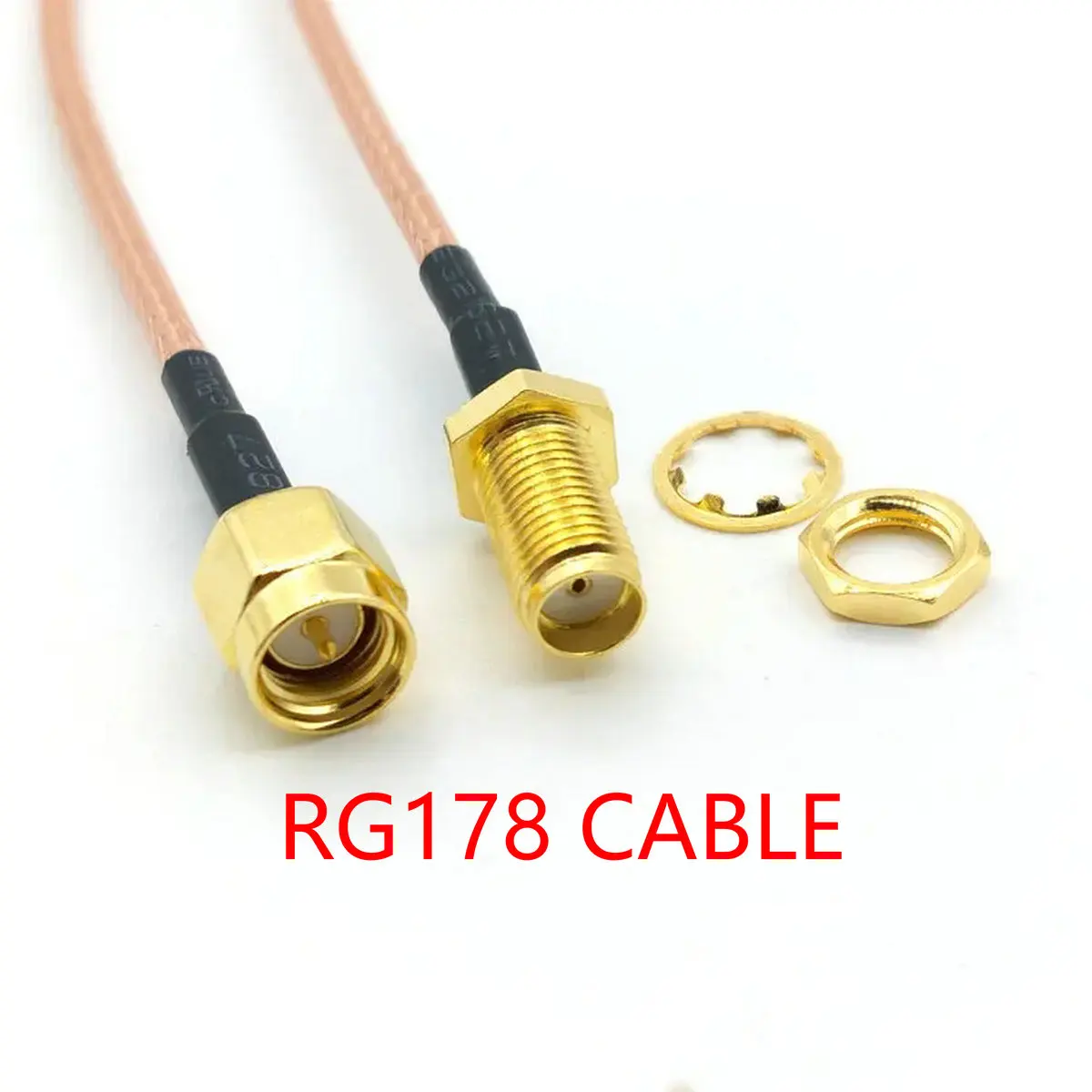 

100pcs RG178 Cable SMA Male to SMA Female