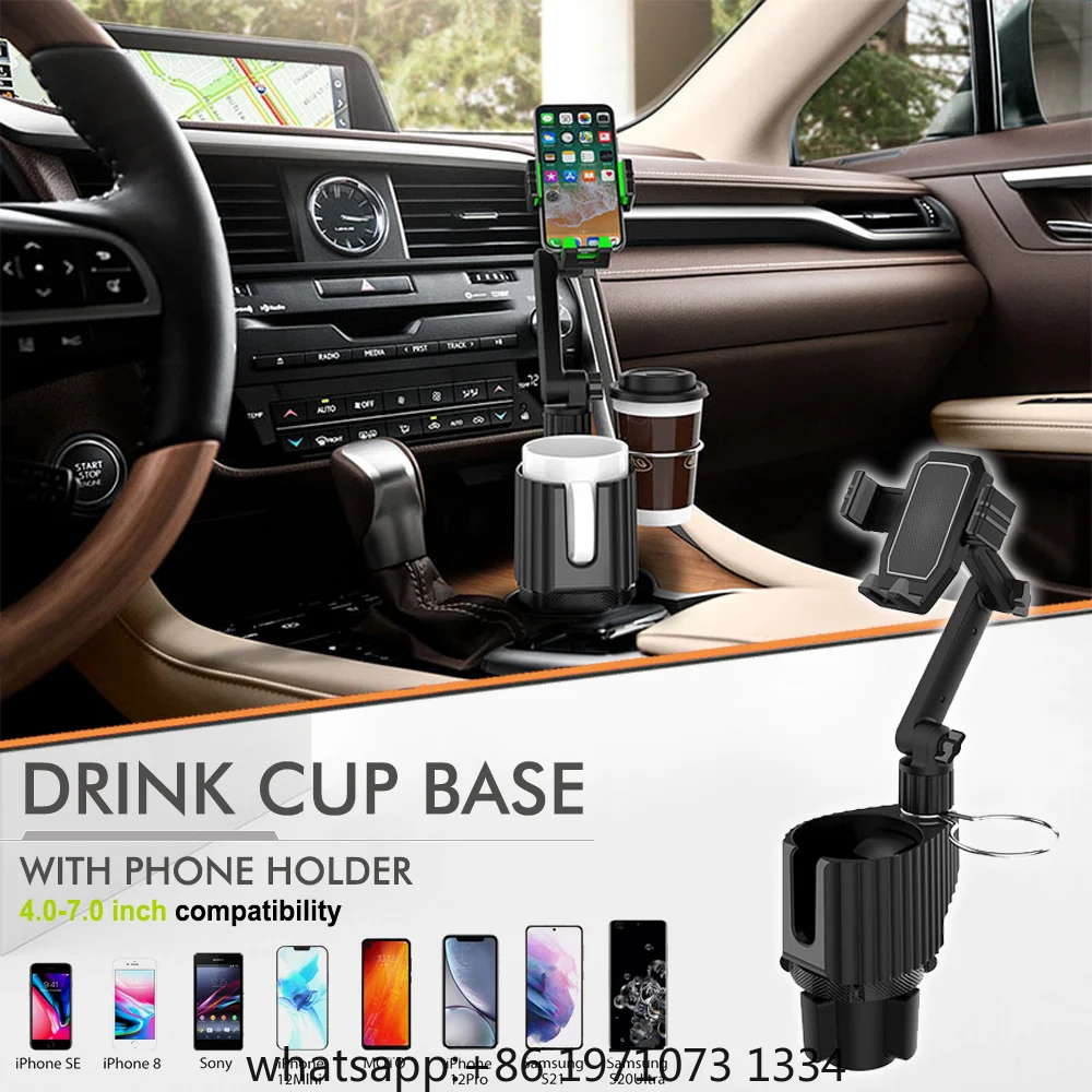 Universal Multifunction Car Cup Holder 360 Degree Adjustable Cellphone Mount Stand for Mobile Phone GPS Clip Cradle Accessories
