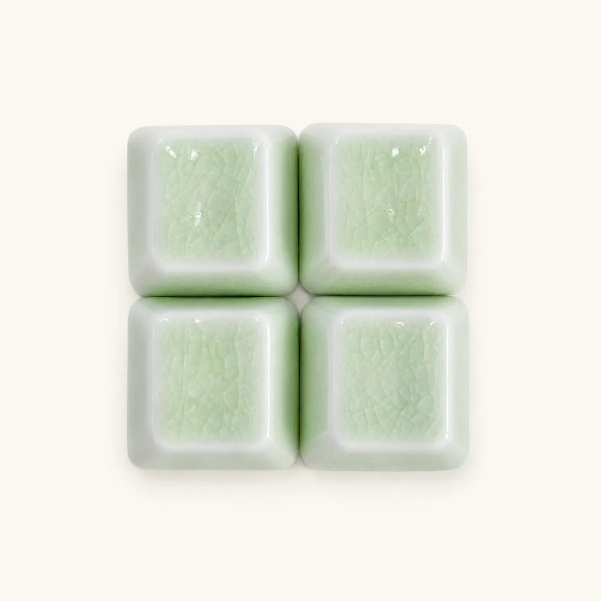 Ice Crackle Ceramic WASD Keycaps, 4pcs Cherry Profile Blank MX Stem Partial Shine-Through Keys for Mechanical Keyboards