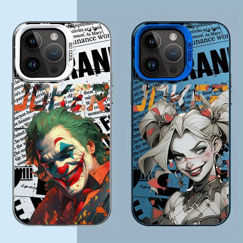 Jokers Harleys Quinns Case for Apple iPhone 11 13 15 16 Pro Max 12 14 Pro Max 14 Pro 13 Pro 14 Plus 15 16 Plus Coque Cover