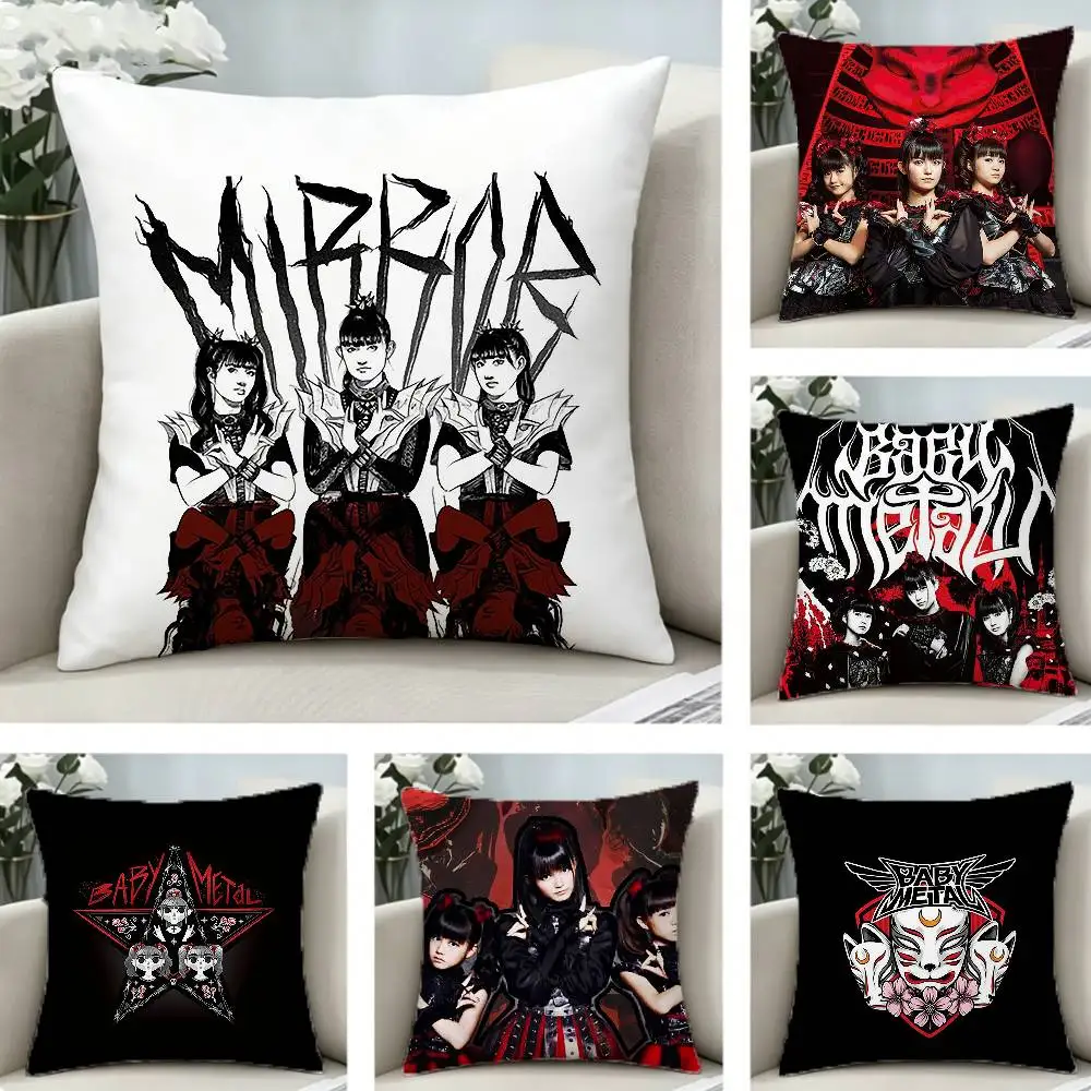 

Girls R-Rock Band B-Babymetal Pillow Case Pattern Printed Pillowcase For Living Room Sofa Cushion Cover