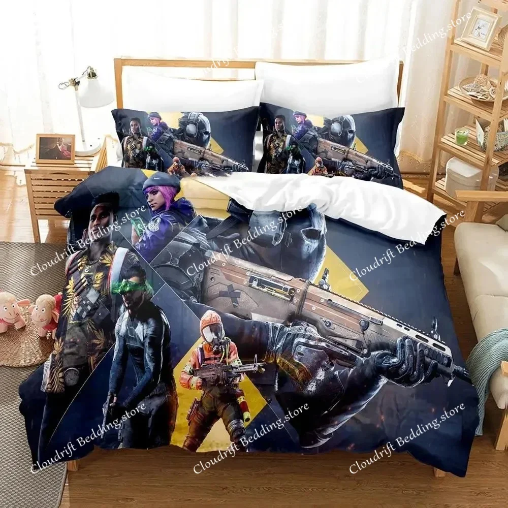 

Game X-XDefiant Bedding Set Boys Girls Twin Queen Size Duvet Cover Pillowcase Bed Kids Adult Fashion Home Textileextile