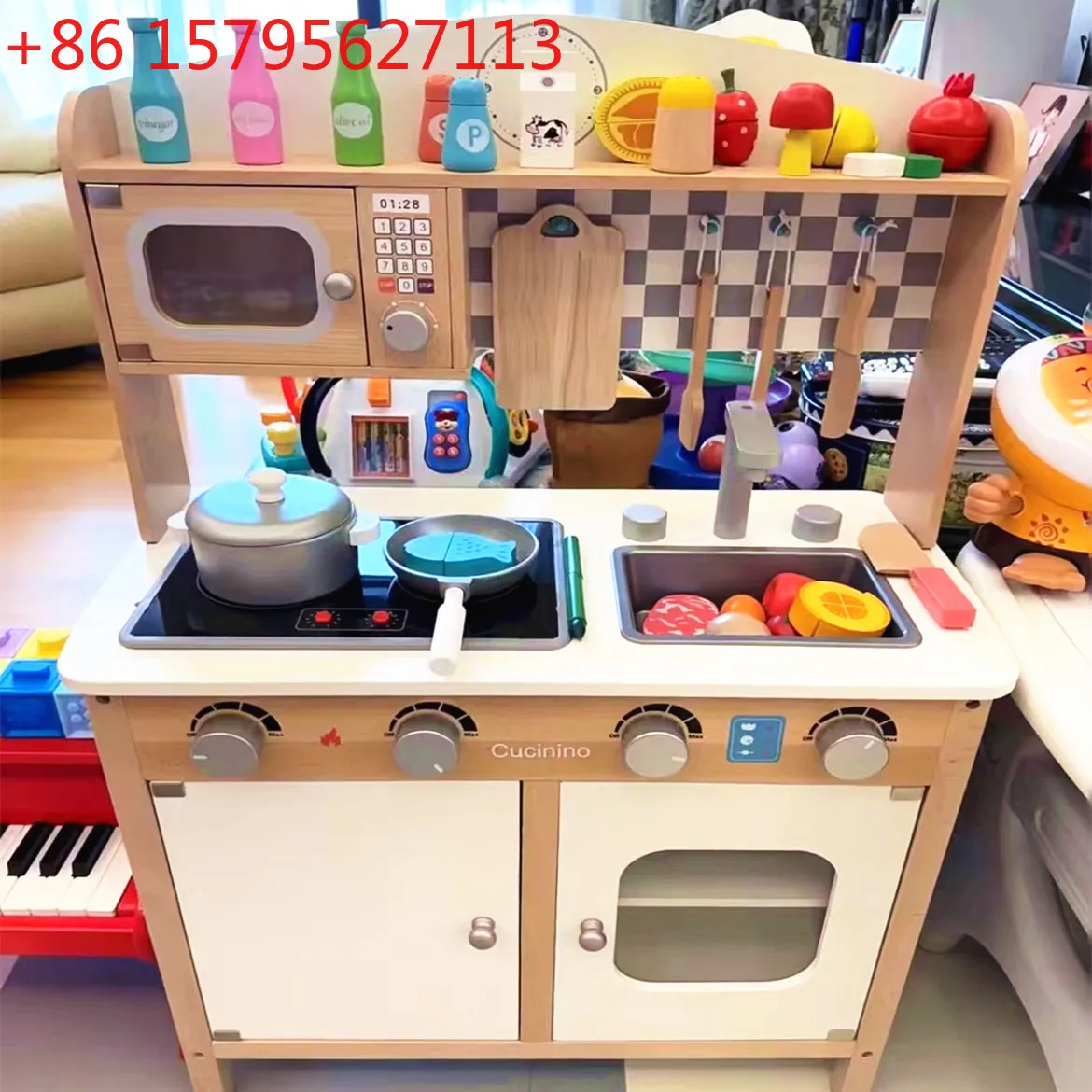 

Children's set baby cooking simulation kitchen utensils girl doll house play house kitchen toys