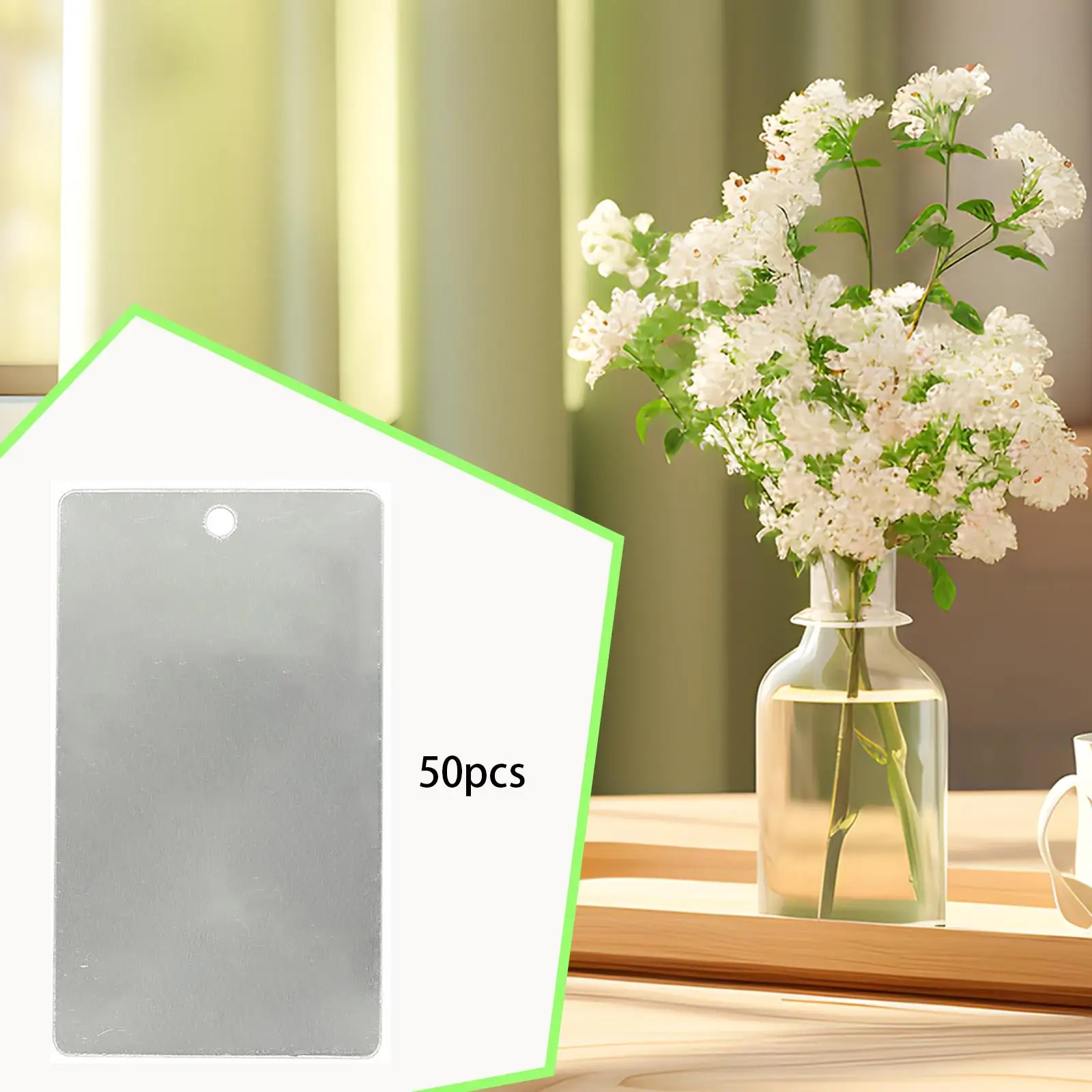 

50x Metal Engraving Plates Rectangle Blank Tags Stamping Plates for Plants