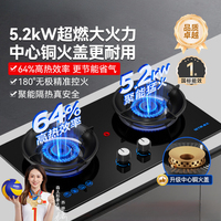 Forest 5.2KW Gas Stove High Flame Double Stove Built-in Desktop Energy-saving Natural Gas Stainless Steel Household