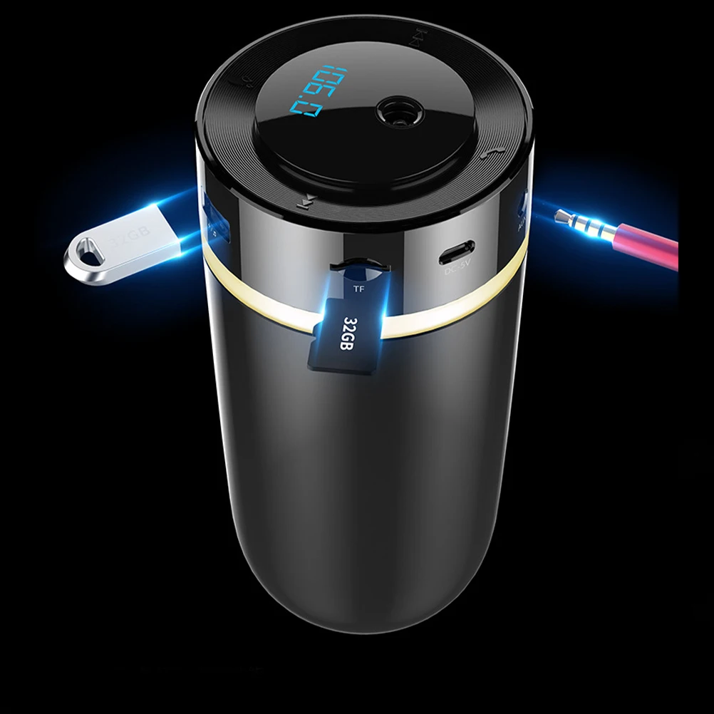 

1pc Car Humidifier Air Purifier Freshener Usb Charging Noise Reduction Mp3 Player Card Aux Support Home Office Portable