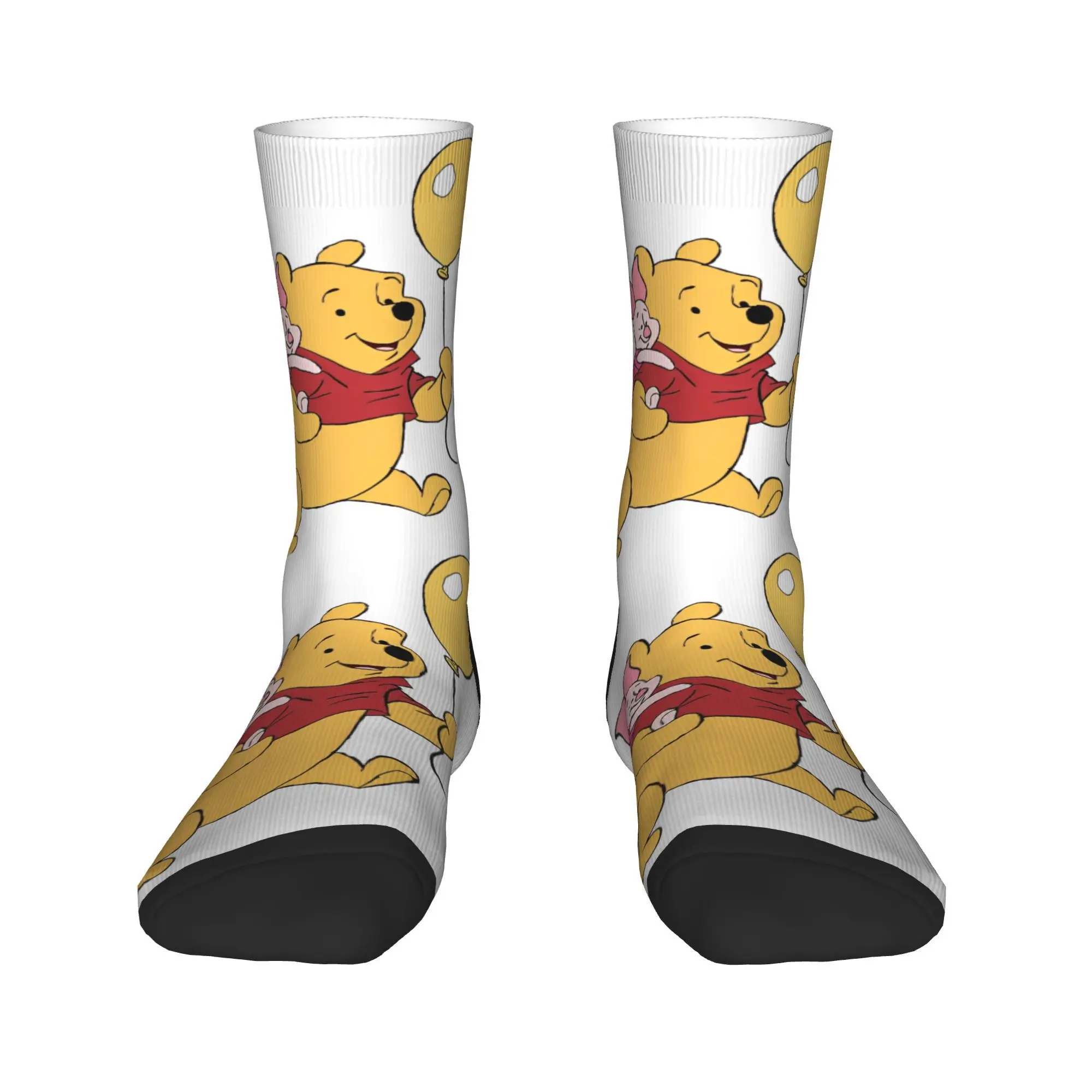 Men Socks Winnie the Pooh and Piglet  Stockings Autumn Modern Breathable Socks Printed Running Sports Anti Slip Socks