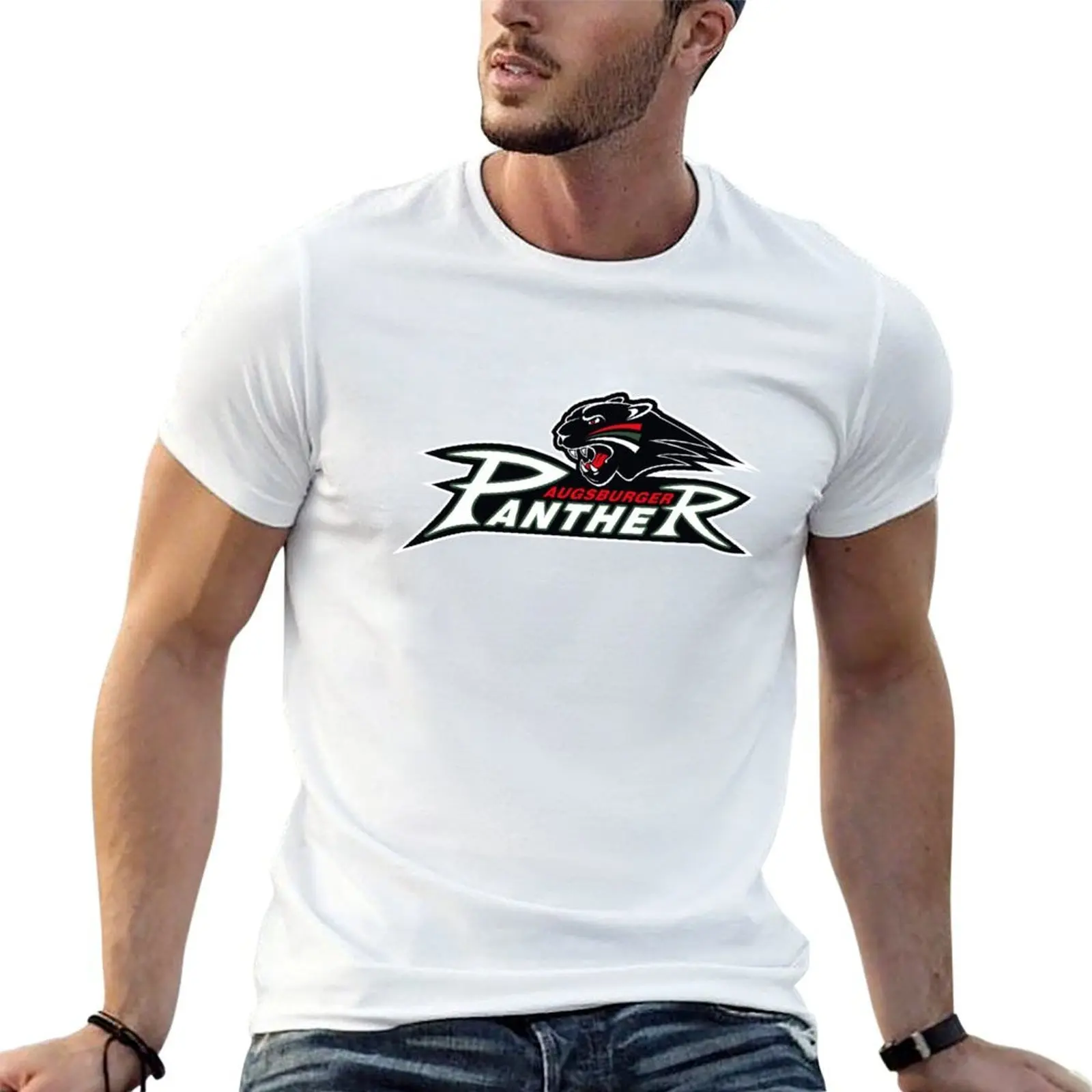 

shirt Panther man Hockey casual Augsburger shirts cotton t t man t shirt summer man T-Shirt