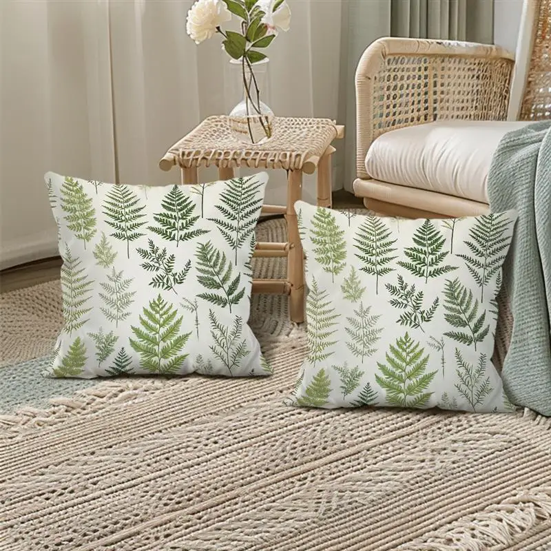 45x45cm Green Plant Sofa Cushion Comfortable Pillow Office Cover Living Room Home Decor Modern Printed Pillowcase