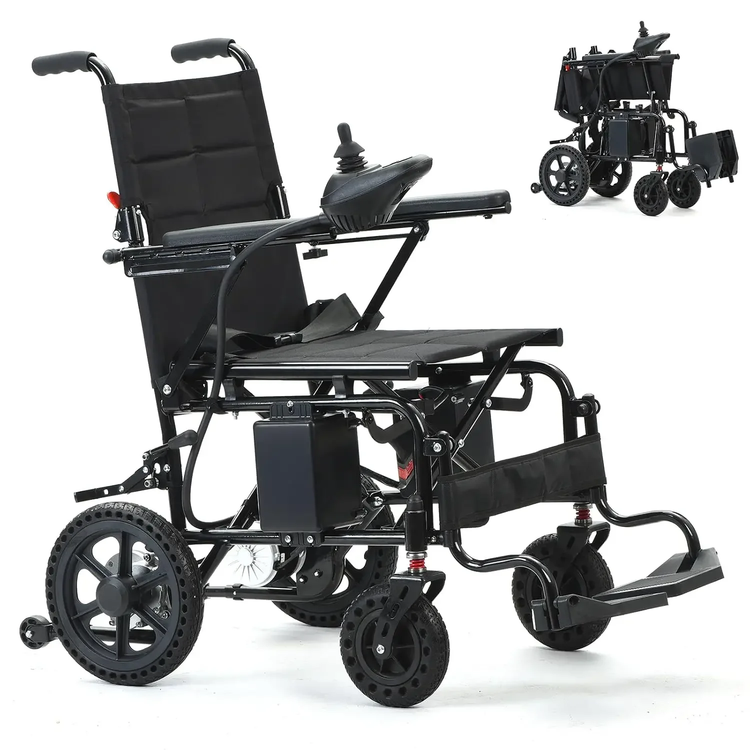 15 Miles Range | Foldable Travel Motorized Wheelchair, Power, Customized，Electric Wheelchairs for Adults, 300 lbs Capacity