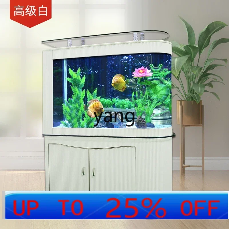 CX glass fish tank ecological water-free bottom filter dry and wet separation living room partition