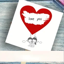 2PC Love Confession Scratch Card Diy Creative Writing Card Handwriting Valentine's Day Card