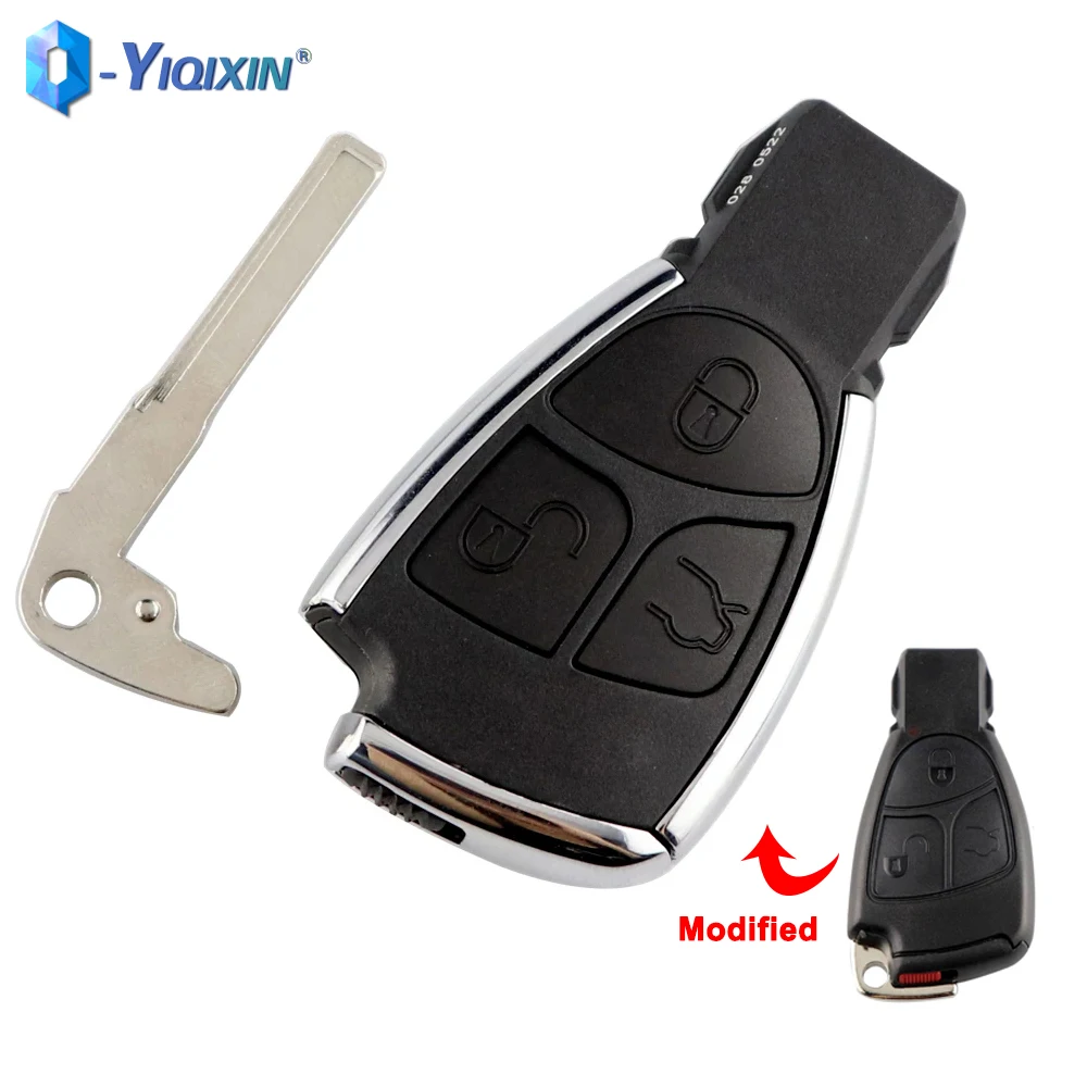 YIQIXIN Modified Card Remote Control Car Key Shell Case For Mercedes Benz A B C E Class W203 W204 W205 W210 W211 W212 W221 Case