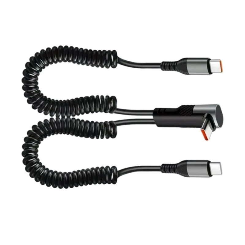 차량 사용을위한 빠른 속도 충전 데이터 케이블, 이중 포트 USB & Type C