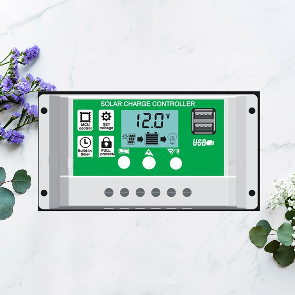 

Solar Charge Controller 10a Auto LCD Dual USB 12V 24V Regulator Lithium Ion Lithium Iron Phosphate Solar
