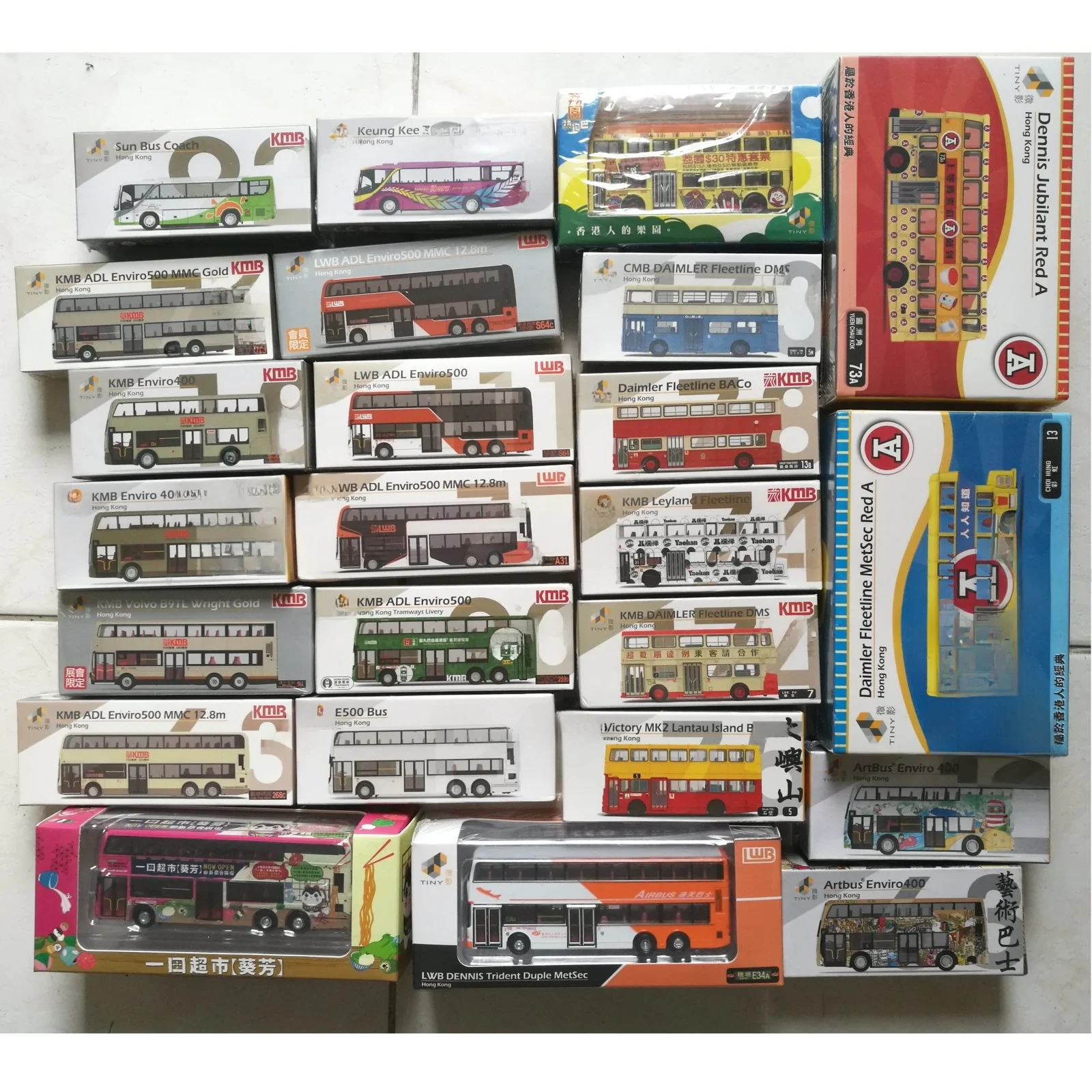 

Tiny Micro Unassembled :0 Alloy Bus Model Hong Kong Double-Deer Bus Sliding Front And Rear Not Opened Box Car Model
