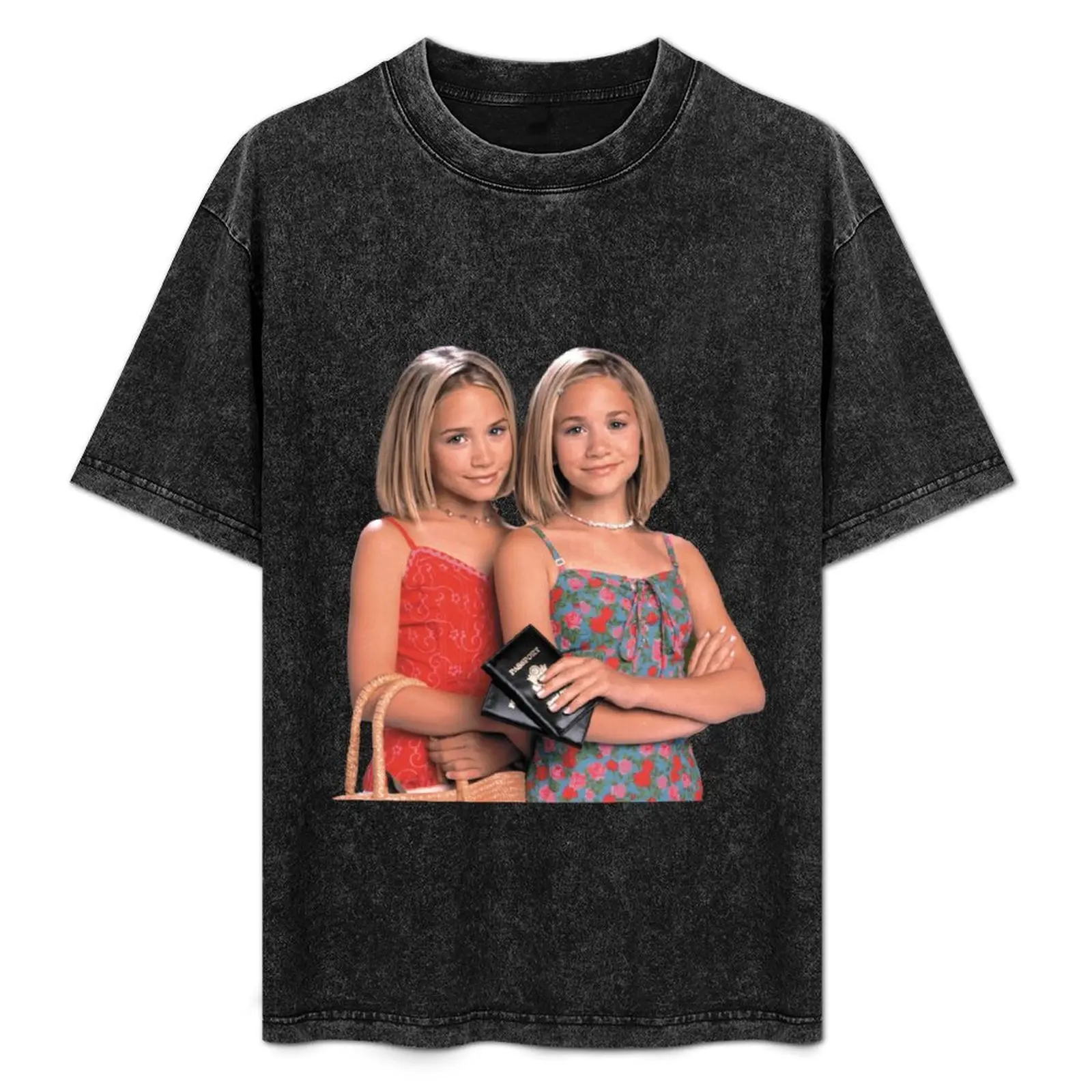 

Mary Kate & Ashley Olsen Twins T-Shirt Outdoor Work Short Sleeve Top