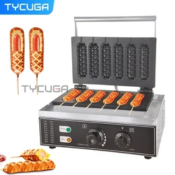 French and Philippines Electric Muffin Corn Dog Waffle Stick Maker Non-stick 6pcs Hot Dog Making Machine Can Put in Vending Cart