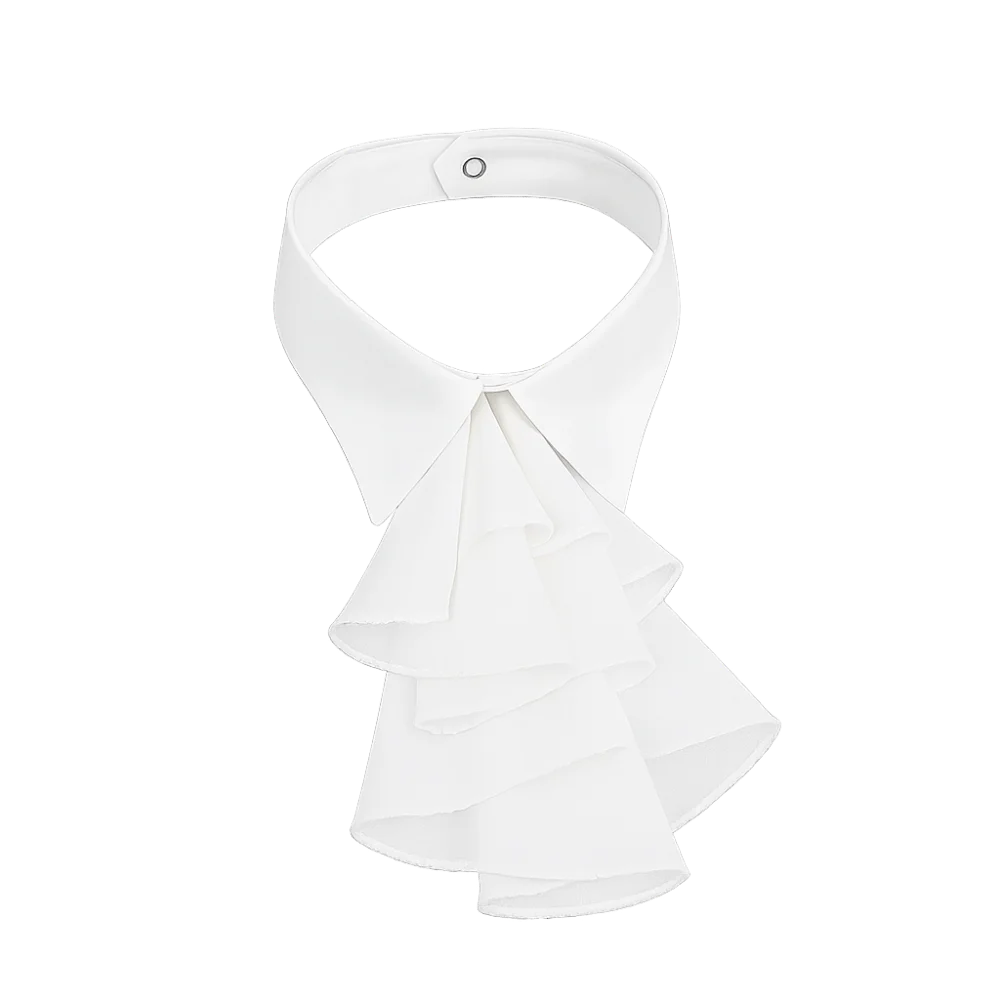 Elegant False Collar Detachable Multi-Layer Design Detachable Collar Ruffled Style Necktie Front Shirt Collar
