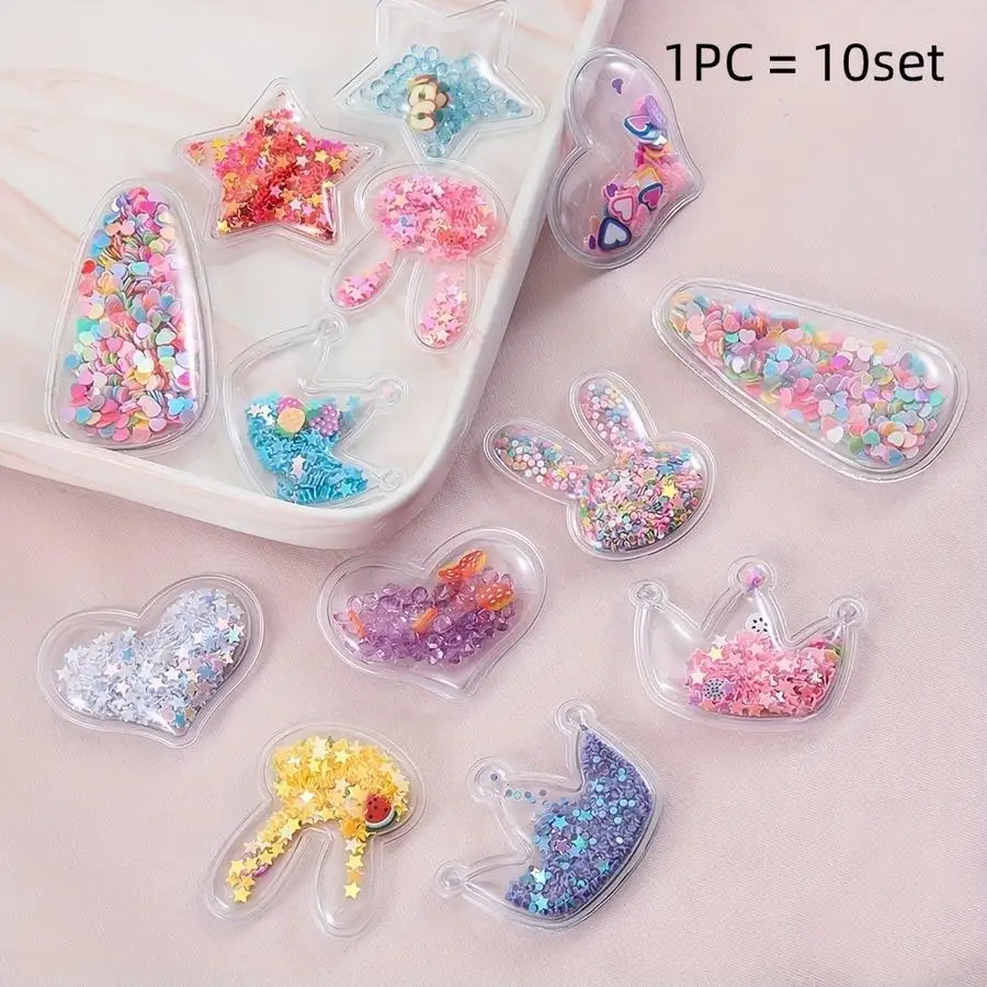1/5/10/20/50/100pcs Hair Clip Sets with 3–5.6 cm Inserts; Clear Plastic Inserts for BB Clips; Plastic Tubing for Making Hair Cli