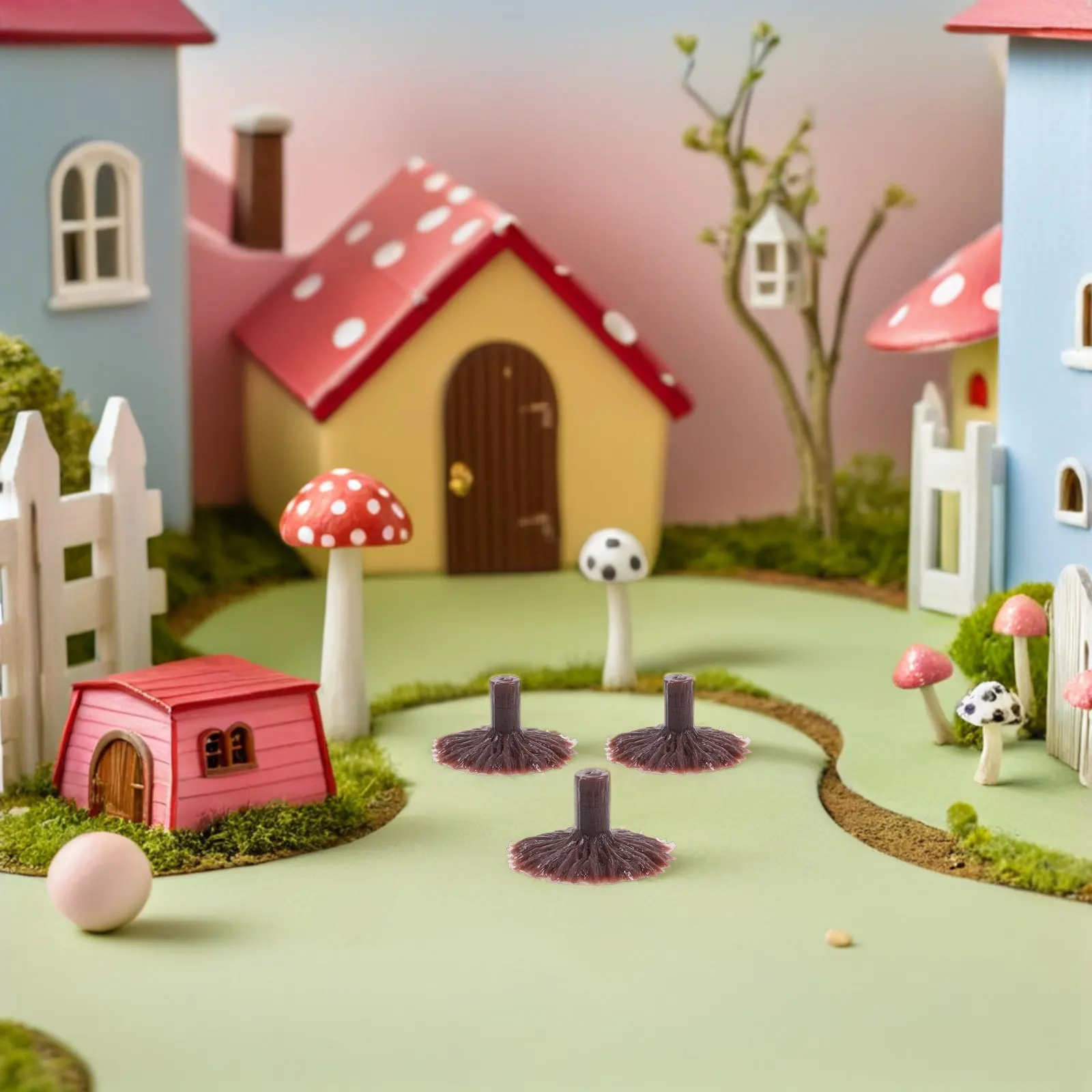 

50Pcs Diorama Tree Base Mini Tree Stand Replacement for Railroad Scenery Architectural Models DIY Miniature Landscape Craft