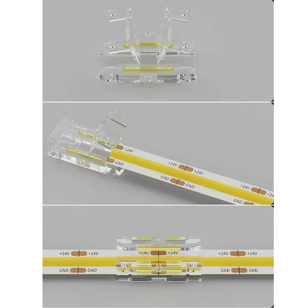 10PCS 2pin COB LED Strip Connector 5mm 8mm 10mm L Shape LED Corner ...