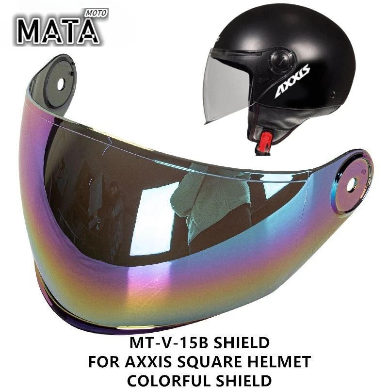 الأصلي AXXIS مربع خوذة درع + خوذة عدسة أقنعة اللون الأصلي MT-V-15B نصف خوذة الملحقات