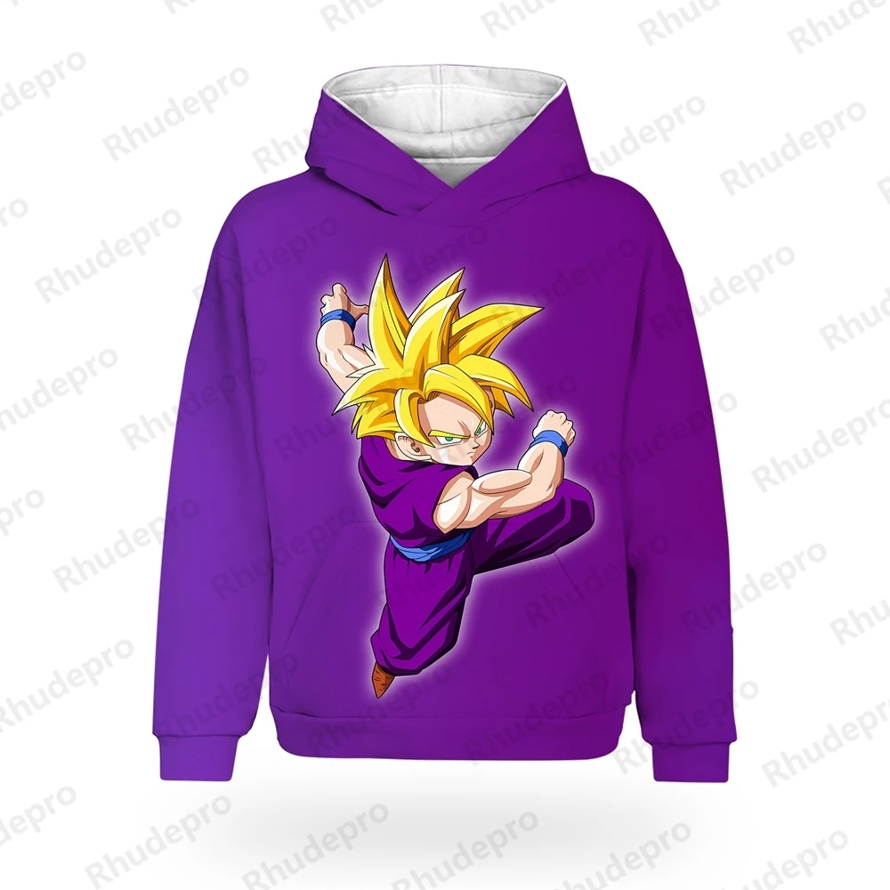 DragonBallZ Hoodie Children's 3D Hoodie Fashion Hoodie Long Sleeve Round Neck Casual Animation Super Saiya Goku Hoodie