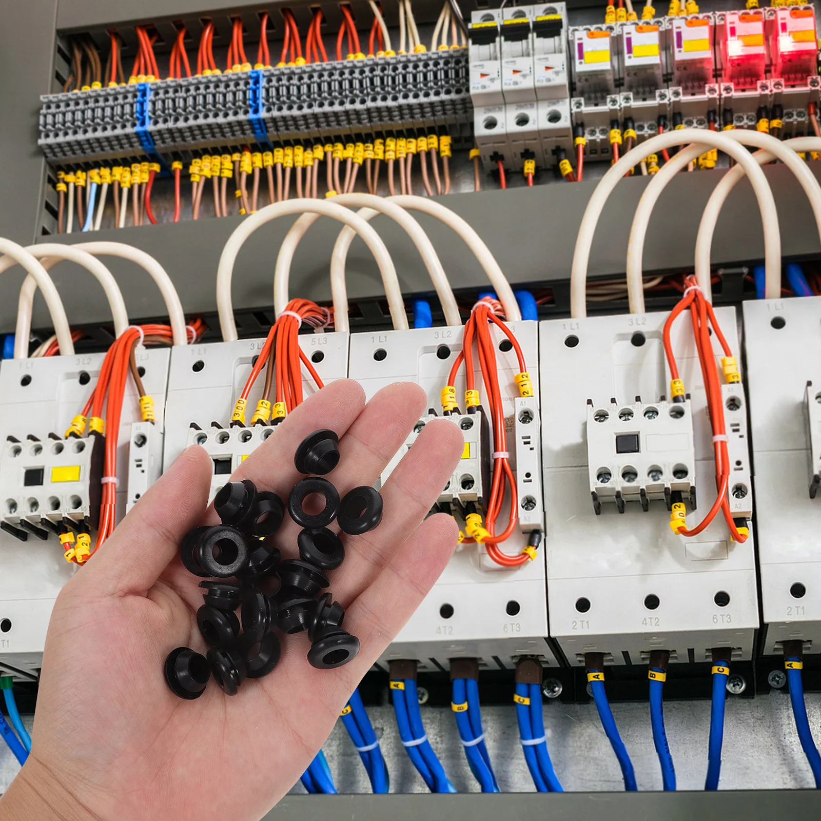 

20Pcs Silicone Wire Grommets High Temperature Resistant Quick Install Protective Grommet for Distribution Box Wiring Hole