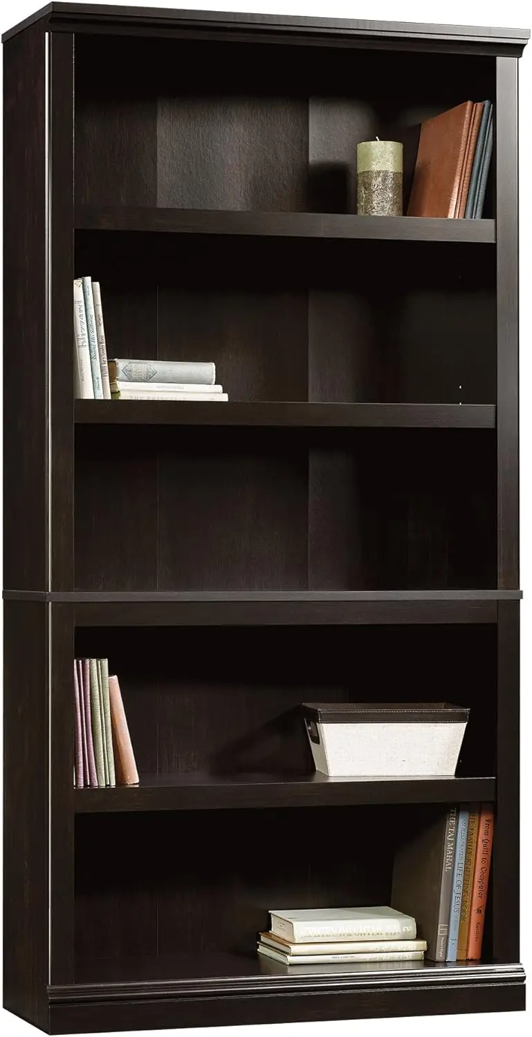 Sauder-estantería de almacenamiento miscelánea, estantería para libros, L: 35,28 "x W: 13,23" x H: 69,76 ", color negro