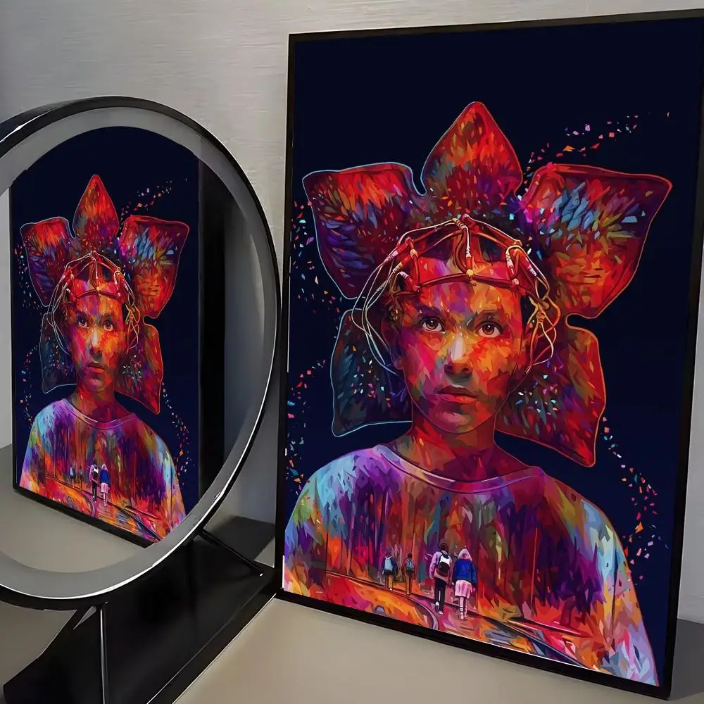 S-الغريبون T-Things-ES التلفزيون المشارك ملصق ذاتية اللصق الفن ورق مقاوم للماء ملصق مقهى بار غرفة جدار ديكور