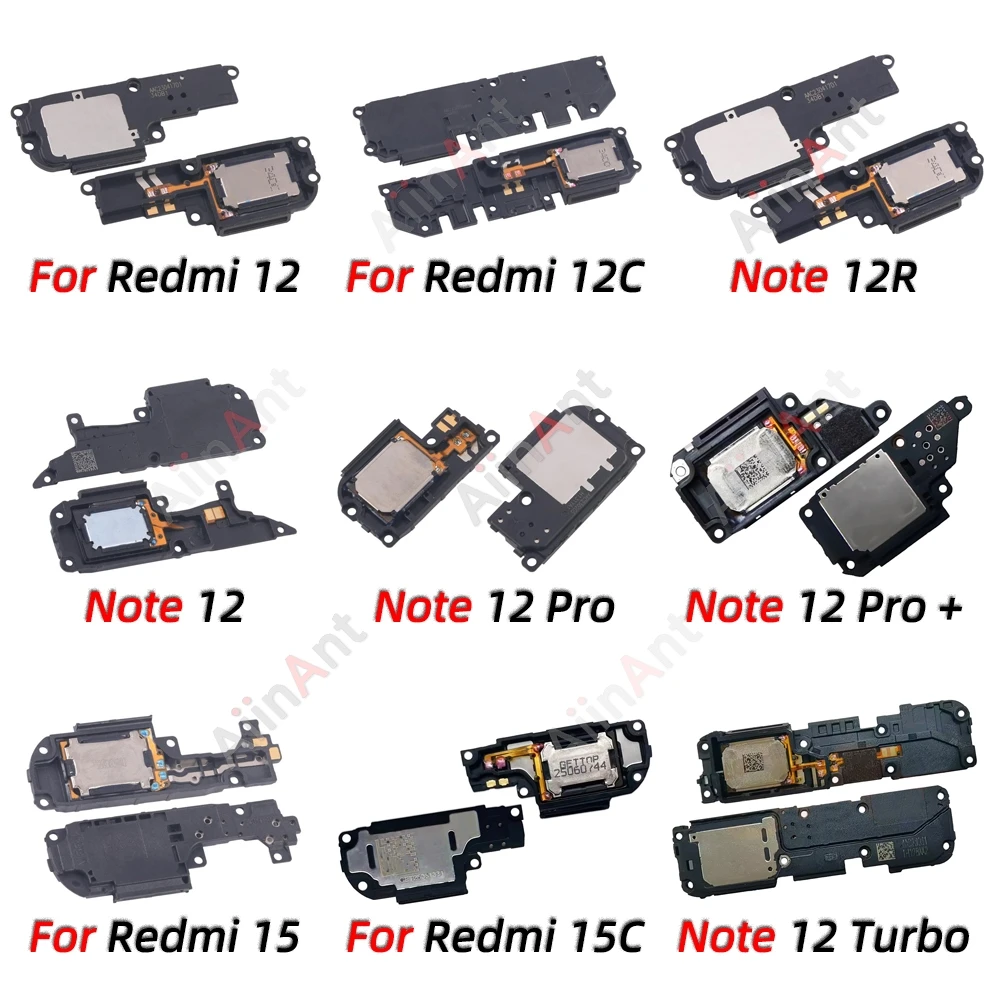 Bottom Loud Speaker Loudspeaker Sound Buzzer Ringer Flex Cable For Xiaomi Redmi Note 15 15C 12 12C 12R 12S Pro Plus Turbro 4G 5G