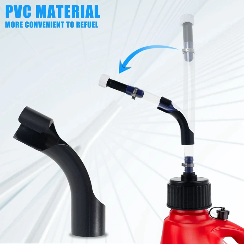 Racing Fuel Filler Hose Transparent PVC Gas Tank Hose Universal Fuels Replacement Jug Cap With Hose Bender Car