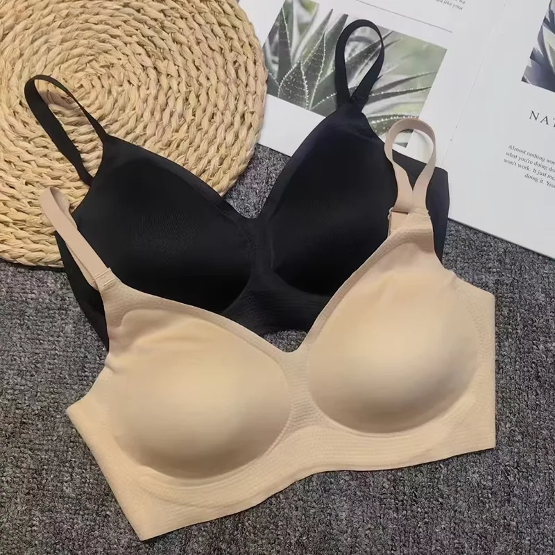 Soutien-gorge sans couture pour femmes, sous-vêtements une pièce, dos magnifique, bonnet partenaires, sans anneau en acier, soutien-gorge de sport, respirant, réglable, document pur, nouveau