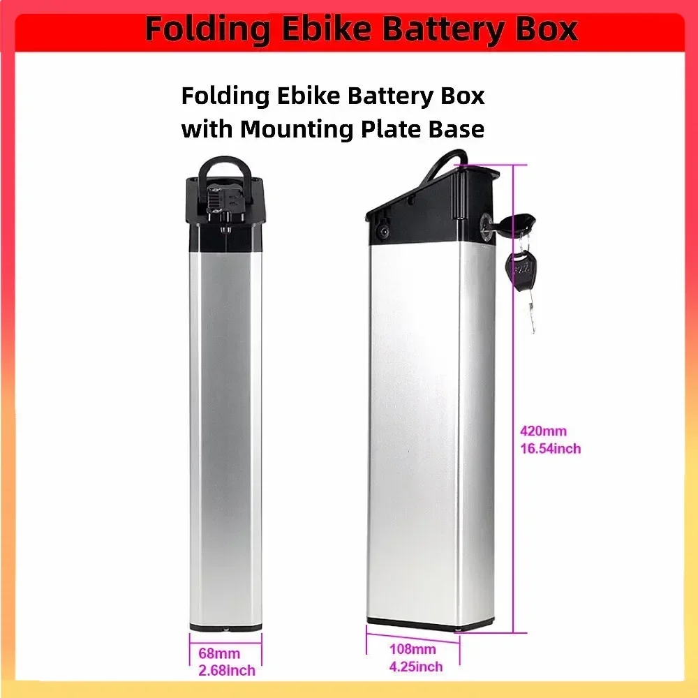 Mate X Mate City Folding Electric Vehicle Battery Box 48v 36v 52v Battery Box Fat Bike Mountain Bike Battery Box 420*115*60mm