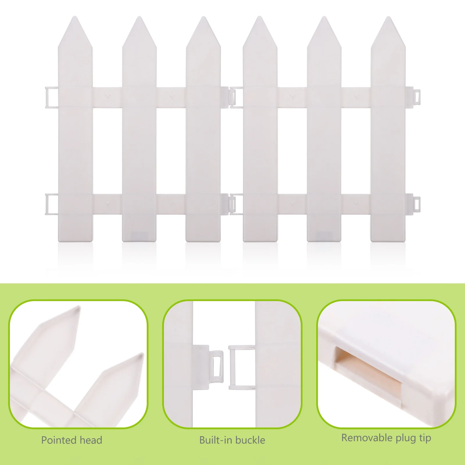 2 Pcs Terrarium The Fence Outdoor Lawn Lattice Garden White Edgings Plastic Border Protective