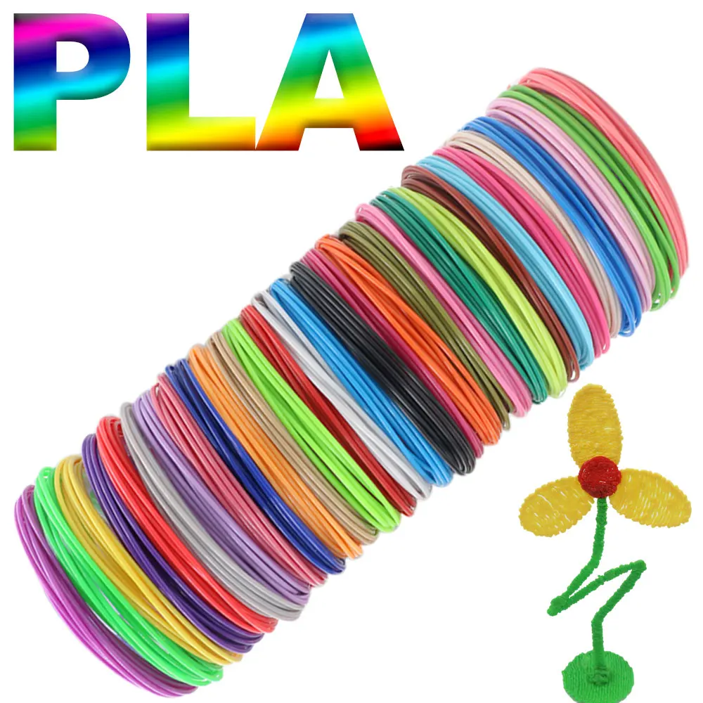 PLA Filament for 3D Printing Pen Colorful Smokeless and Odorless 1.75mm 20 Color Suitable for Children's Birthday Christmas Gift