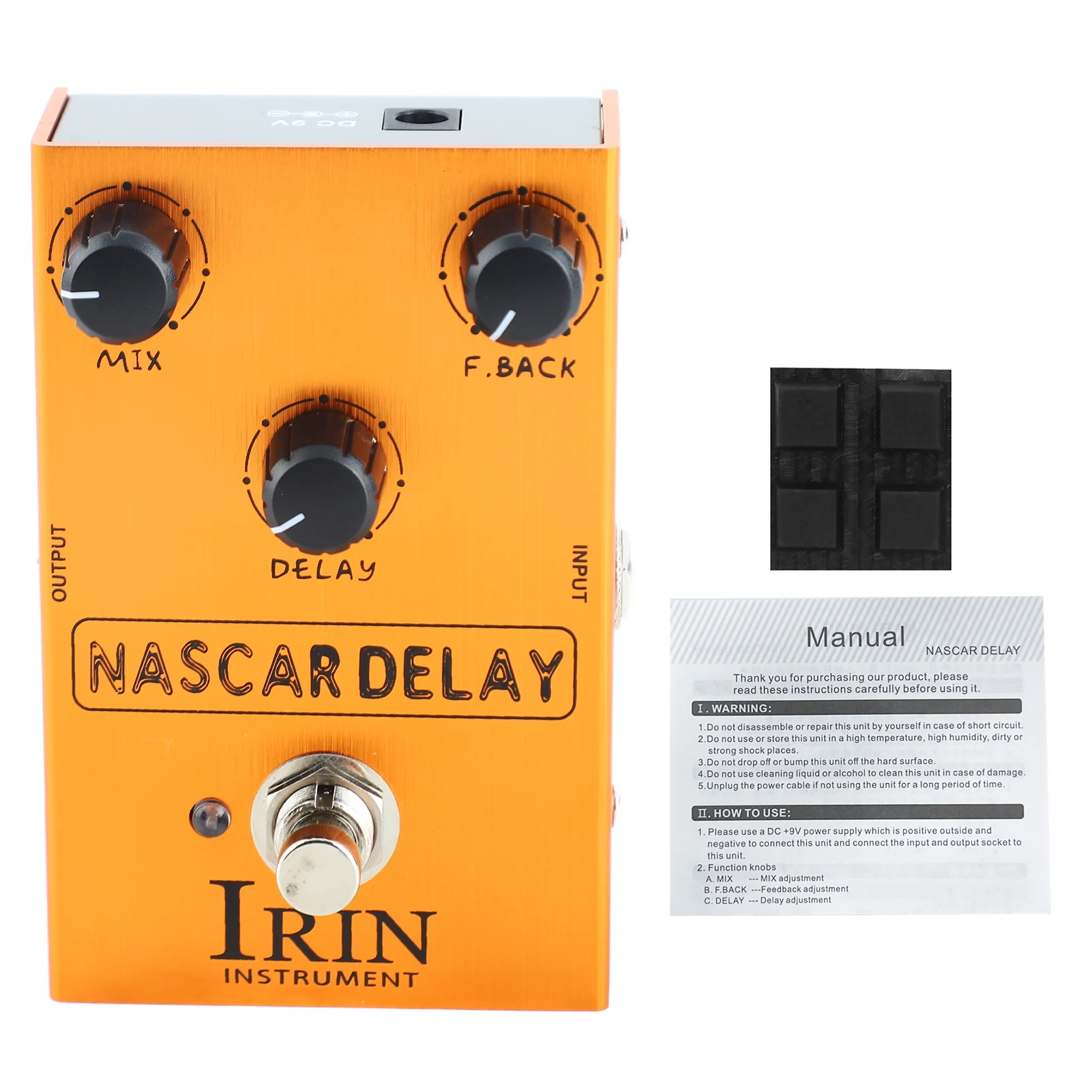

Delay Guitar Effect Pedal with Mix/Feedback/Delay 3 Control Knobs for Electric Guitar