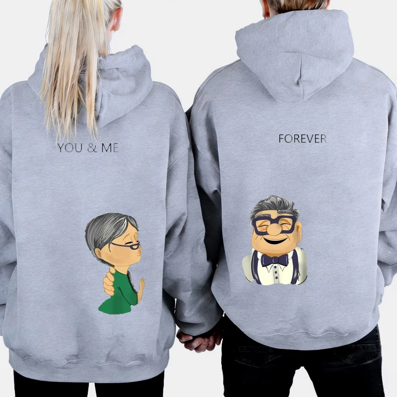 Sudadera con capucha para parejas, trajes para él y para ella, conjuntos a juego para parejas, regalo para amantes del marido y la esposa, jersey con patrón a juego
