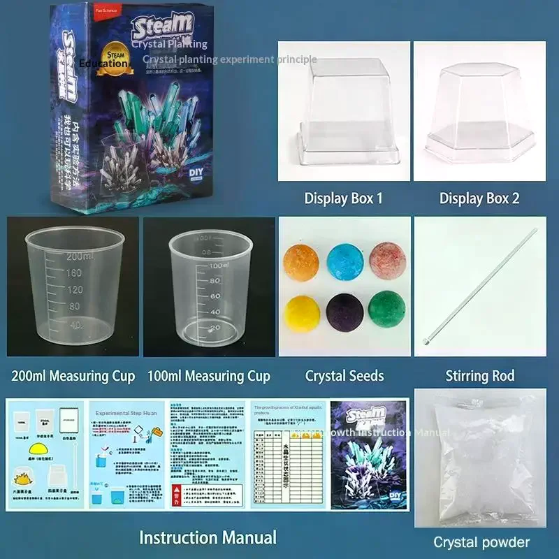 Crystal Growing Model, Science Kit, A Variety Of Colors Of Crystal Selection, Educational Toys, Gifts For Boys And Girls