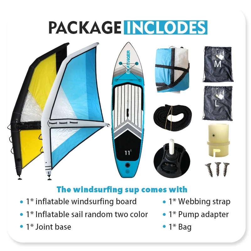 Skatinger air wind supboard inflatable windsurf wing sail with cheap price