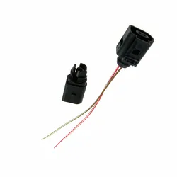 Ambient Air Temperature Sensor Connector Plug Wiring Harness Electrical 2 Pin Kit for VW Polo Audi A3 Q5 TT 6RD820535 1J0973702
