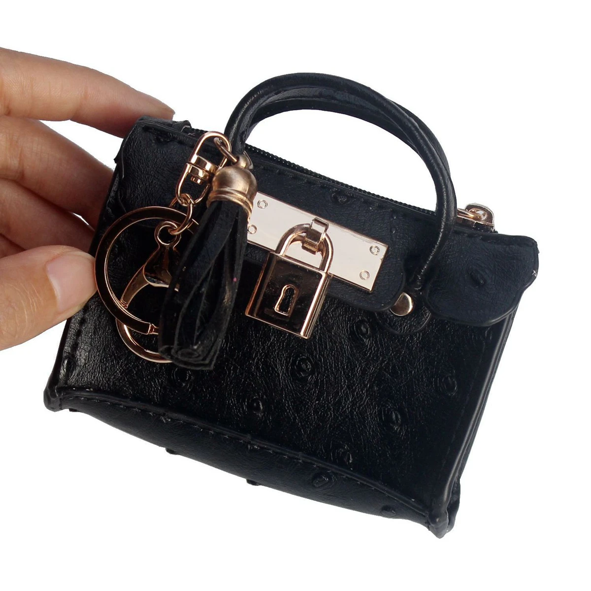 Fashion tassel hand-held coin purse keychain bag doll pendant