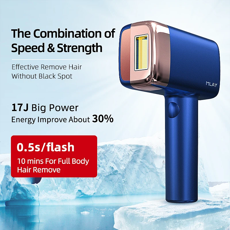 MLAY T14 إزالة الشعر بالليزر الجليد التبريد IPL آلة لنزع الشعر بالليزر بيكيني الجسم الليزر Depilador للنساء استبدال مصباح إزالة الشعر