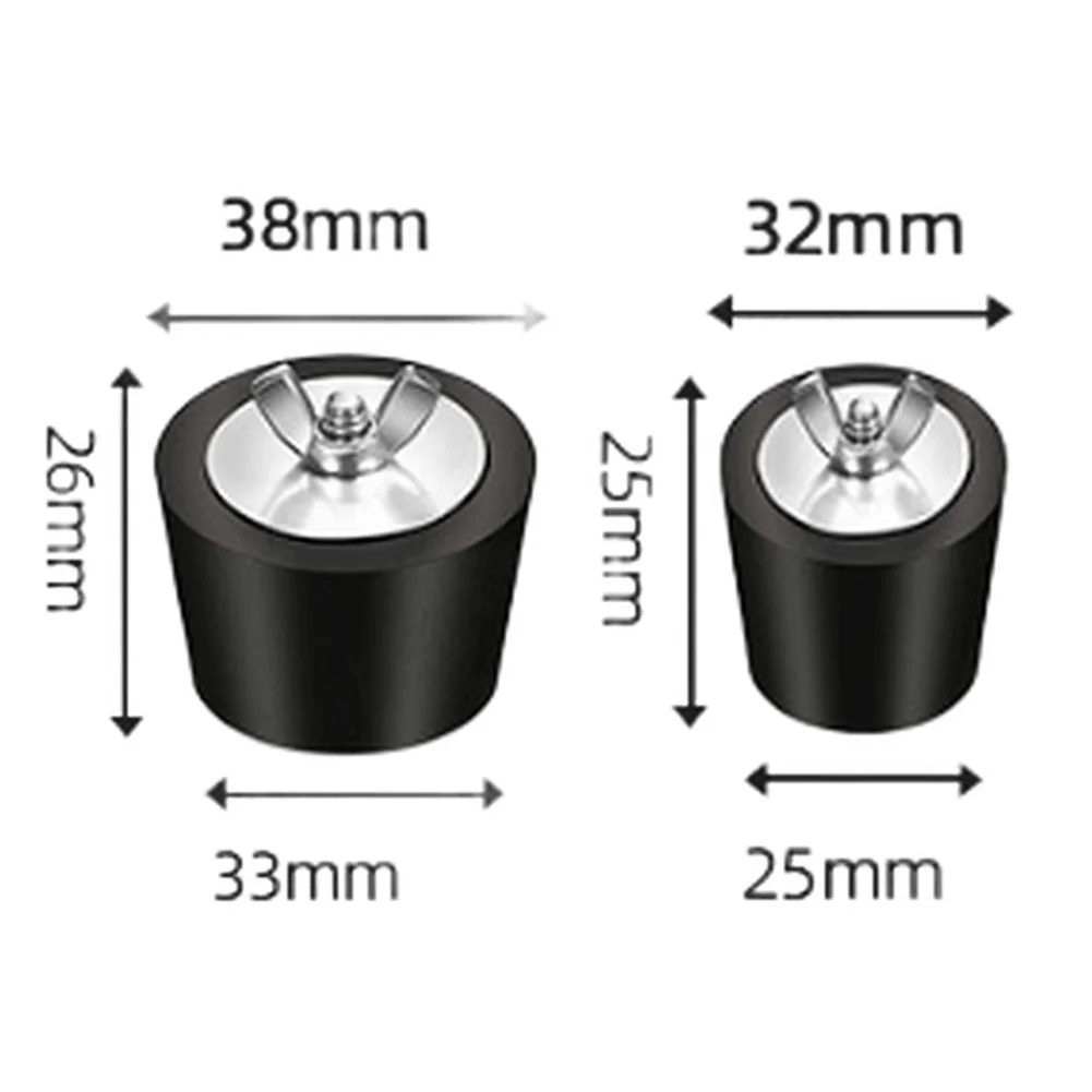 2pcs Stainless Steel Rubber Winter Pool Stoppers Winter Pool Drain Stoppers Set: Stainless Steel And Rubber, 32mm + 38mm
