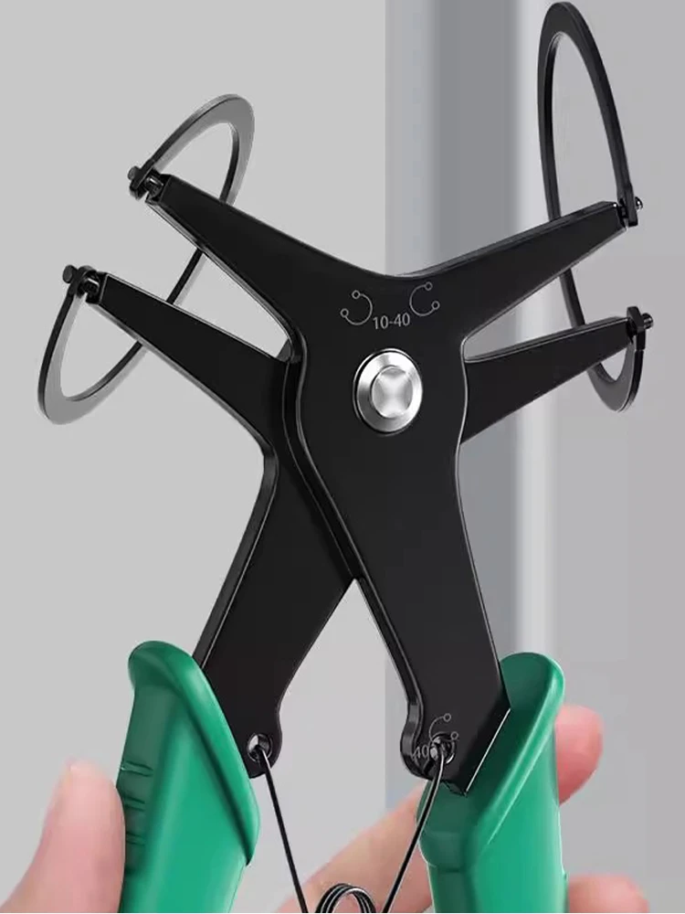 Spreng ring zange Doppelzweck-Sicherungs ring zange zum Entfernen des Wieder montage werkzeugs für den internen und externen Spreng ring grün – Detail 3